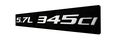 5 7l 345ci Silver On Black Highly Polished Real Aluminum Emblem