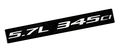 5 7l 345ci Silver On Black Highly Polished Real Aluminum Emblem