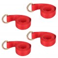 Ocpty Heavy Duty 4x 8 Lasso Straps Wrecker Car Hauler Tow Dolly Tire Wheel Tie Down Strap Red