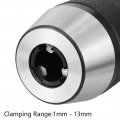 Uxcell Keyless Drill Chuck Mt2 Morse Taper Mount Adjustable 1 32 -1 2 1mm-13mm 3-jaw For Lathes Milling Drilling Machine