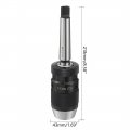 Uxcell Keyless Drill Chuck Mt2 Morse Taper Mount Adjustable 1 32 -1 2 1mm-13mm 3-jaw For Lathes Milling Drilling Machine