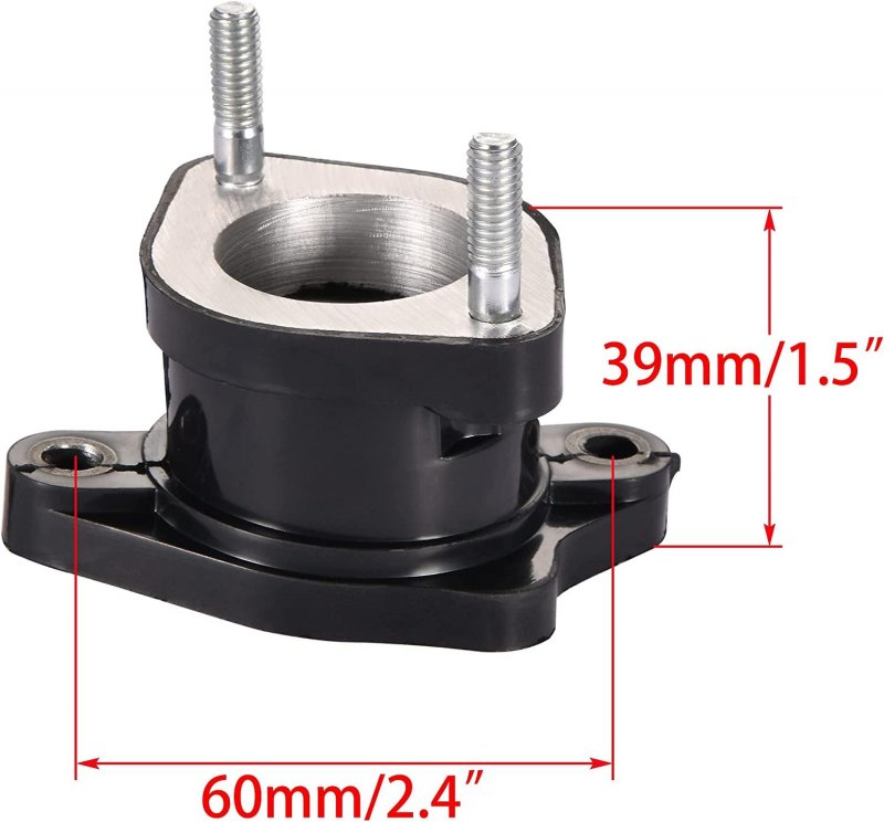 Deluxemoto 30mm Intake Manifold Carburetor Adapter Rubber Mounting Pipe For Cg 200cc 250cc Roketa Sunl Jcl Atv Quad Go Kart