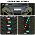 Sautvs Sport Hood Scoop Light For Yamaha Rmax 1000 Led Spot With Strobe Green Amber Lamps Compatible Wolverine Rmax2 Rmax4 2021