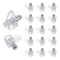 90 Pcs Clear Shelf Support Pegs 6mm Cabinet Pins Clips Holder Bracket For Cabinets Kitchen Furniture Book Shelves Cupboard 