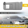 X Autohaux Pair Sun Visor Replacement For Toyota Camry 2007-2011 Left Driver Right Passenger Sides W Mirror Sunvisor