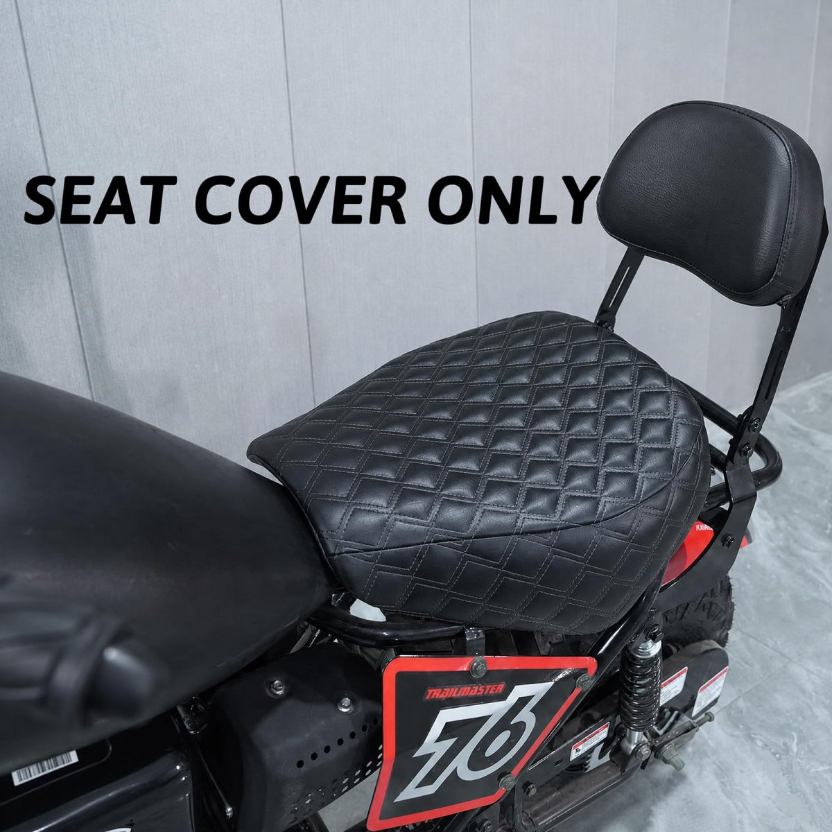 Black Diamond Stitch Retro Mini Bike Seat Cover For Massimo Baja Warrior Mb200 Trailmaster Hurricane 200x Pro Monster Dog Ii
