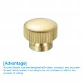 Uxcell Knurled Thumb Nuts 2pcs M6 X D14mm H11mm Brass High Head Blind Hole With Collar Round Knobs Fasteners For 3d Printer
