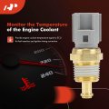 Engine Coolant Temperature Sensor 2 Pins For Jaguar S-type 2000-2008 Vanden Plas 1998-2003 Xj8 Xjr Xk8 1997-2006 Xkr 2000-2006