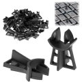 Plastic Snap Rebar Chairs 100 Pcs Heavy Duty Spacer Polypropylene Fit Bar Sizes 3-5 Cross-shaped Base For Superior Support 