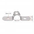 Uxcell 8mm 0 3 Rigid Pipe Strap 2 Holes Tube Straps 201 Stainless Steel Tension Clip Clamp 45pcs