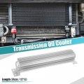 Uxcell 1 Set Transmission Oil Cooler2 Finned Aluminum Alloy Double Pass Trans With 1 4 Npt Universal Silver Tone