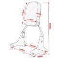 Motaux Passenger Sissy Bar With Backrest Pad For Honda Shadow Ace 400 750 Vt400 Vt750c Vt750cd 1997-2003 Chrome