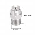Uxcell Flat Fan Spray Tip 1 4bspt Male Thread 304 Stainless Steel Nozzle10 Degree 1 4mm Orifice Diameter