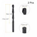 Uxcell 6542 High Speed Steel Straight Shank Twist Jobber Drill Bit Fully Ground Black Oxide Bits 7 9mm Diameter 117mm Total