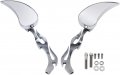 Smt-alloy Teardrop Flame Custom Mirror Compatible With Kawasaki Ninja 500 All Year Models Chrome B00rudw22y