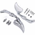 Smt-alloy Teardrop Flame Custom Mirror Compatible With Kawasaki Ninja 500 All Year Models Chrome B00rudw22y