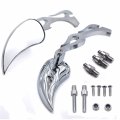 Smt-alloy Teardrop Flame Custom Mirror Compatible With Kawasaki Ninja 500 All Year Models Chrome B00rudw22y