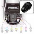 X Autohaux 2pcs Black 10an Male To M22 1 5mm Thread Tube Hardline Fuel Line Adapter Oil Gas Pipe Fitting