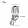 Uxcell 304 Stainless Steel 45 Degree Grease Fitting 1 8-28inch Hydraulic Accessories 5pcs