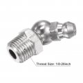 Uxcell 304 Stainless Steel 45 Degree Grease Fitting 1 8-28inch Hydraulic Accessories 5pcs