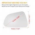 X Autohaux Car Rearview Left Driver Side Heated Mirror Glass Replacement With Backing Plate For Tesla Model 3 2017 2018 2019