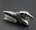 Smt-chrome Front Fender Bonnet Eagle Head With Red Led Eyes B01b2654k6