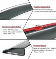 Premium Smoke Tinted Window Visor Rain Guard Deflector W Clips Chrome Trim Compatible With For 2013-2015 Nissan Altima 4 Door