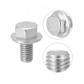 Uxcell M5x8mm Hex Serrated Flange Bolts Screws Metric Thread 304 Stainless Steel 50pcs