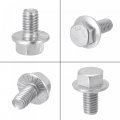 Uxcell M5x8mm Hex Serrated Flange Bolts Screws Metric Thread 304 Stainless Steel 50pcs