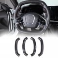 Steering Wheel Cover Trim For Chevrolet Corvette C8 2020-2023 100 Real Carbon Fiber 4pcs Steering Circle Round Interior