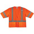 Glowear 8320z Ansi Class 3 High Visibility Orange Reflective Safety Vest With Sleeves 2xl 3xl 