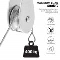 Generic Pullies Pulley Winch Single Sheave 50mm Pully Hanging Wire Towing Wheel Rope Block Trolley Crane Swivel Hook Rigging