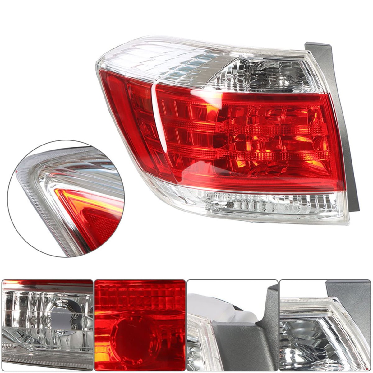 2-pack Rear Left And Right Tail Light Assembly Replacement For Highlander 2011-2013 Driver Passenger Side Brake Lamp