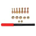 Keenso Metric Thread Chaser Set Durable Rethreading Tap Die Tool Kit For Repairing Nuts Bolts Studs Carbon Steel 15pcs