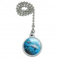 Coral Reef Dolphin And Shipwreck Ceiling Fan Light Pull Chain 