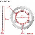 Caltric Front Rear Sprockets Compatible With Yamaha Wr250f Wr-250f 4-stroke 2007-2015