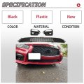 Hecasa Lower Grille Fog Light Cover For 2014-2017 Infiniti Q50 Sport Front Grill Fog Lamp Trim Painted Black