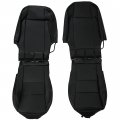 Hecasa Seat Covers Set Synthetic Leather Compatible With 2016-up Toyota Tacoma Double Cab