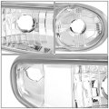 Auto Dynasty 4pcs Chrome Housing Amber Corner Headlight Bumper Lamps Compatible With Gmc Sierra Yukon Xl 1500 Denali 01-07