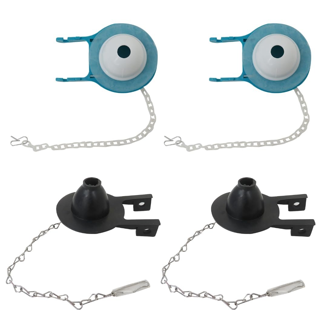 Toilet Flapper 2 Inch Rustproof Lasting Easy To Adjust Prevents Ghost Flushing Includes Blue Black Flappers Replacement