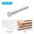 Uxcell Hex Head Lag Screws Bolts 5pcs 1 2 X 5 304 Stainless Steel Partial Thread Wood