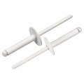 100pcs 3 16 X1 Large Flange Head Blind Rivets Zinc-plated Carbon Steel Grip And Mandrel Cap Grey 