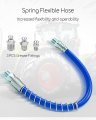 Augrex 1 8 Npt Grease Gun Coupler Adapter With 12 Spring Flex Hose Lube High Pressure 10000psi Quick Release 6-jaw Bite Lock