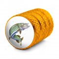 Northern Pike Fishing 3 Valve Stem Caps For Tire Rim Wheel Aluminum Yellow