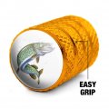 Northern Pike Fishing Valve Stem Caps For Tire Rim Wheel Yellow Aluminum Schrader Type Air Covers 4 Pieces