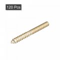 Uxcell M5x50mm Hanger Bolts 120pcs Double Ended Thread Dowel Screws For Wood Furniture