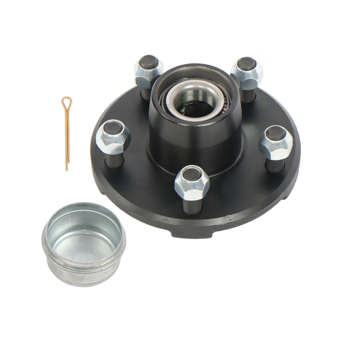 Pre Assembled 5 On 4 In Trailer Hub With Bearing Kit For 2000 Lbs 1 16 Spindle Stainless Steel Wheel Set Oil Seal And Dust