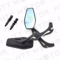 Httmt Mt400-010 Hdbolt- Black Aluminum Motorcycle Rear View Side Mirrors Compatible With H-d Crusier Chopper Bike