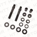 Httmt Mt400-010 Hdbolt- Black Aluminum Motorcycle Rear View Side Mirrors Compatible With H-d Crusier Chopper Bike