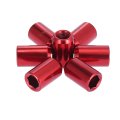 20pcs Car M12x1 5 Bulge Acorn Wheel Lug Nuts Cone Seat With 1 Key Universal Red